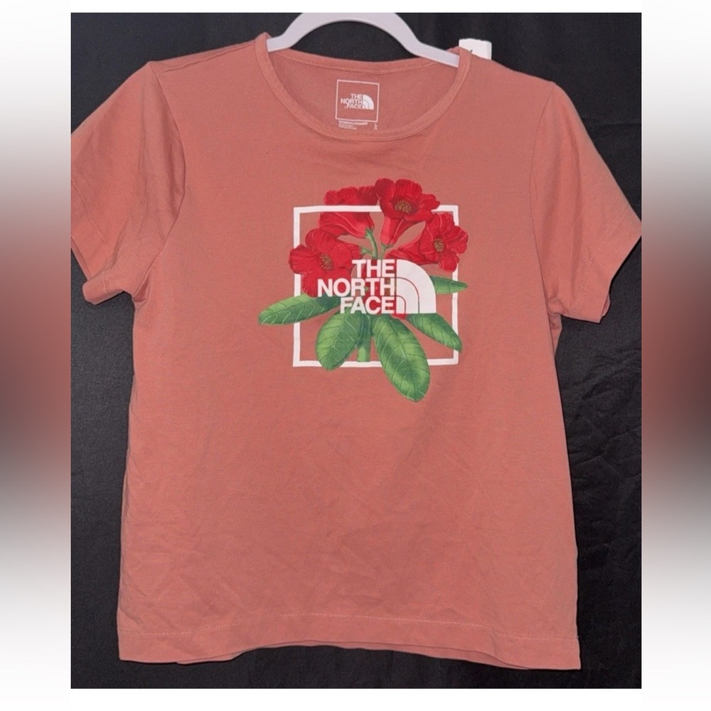 The North Face Coral Tee with Red Floral Design large